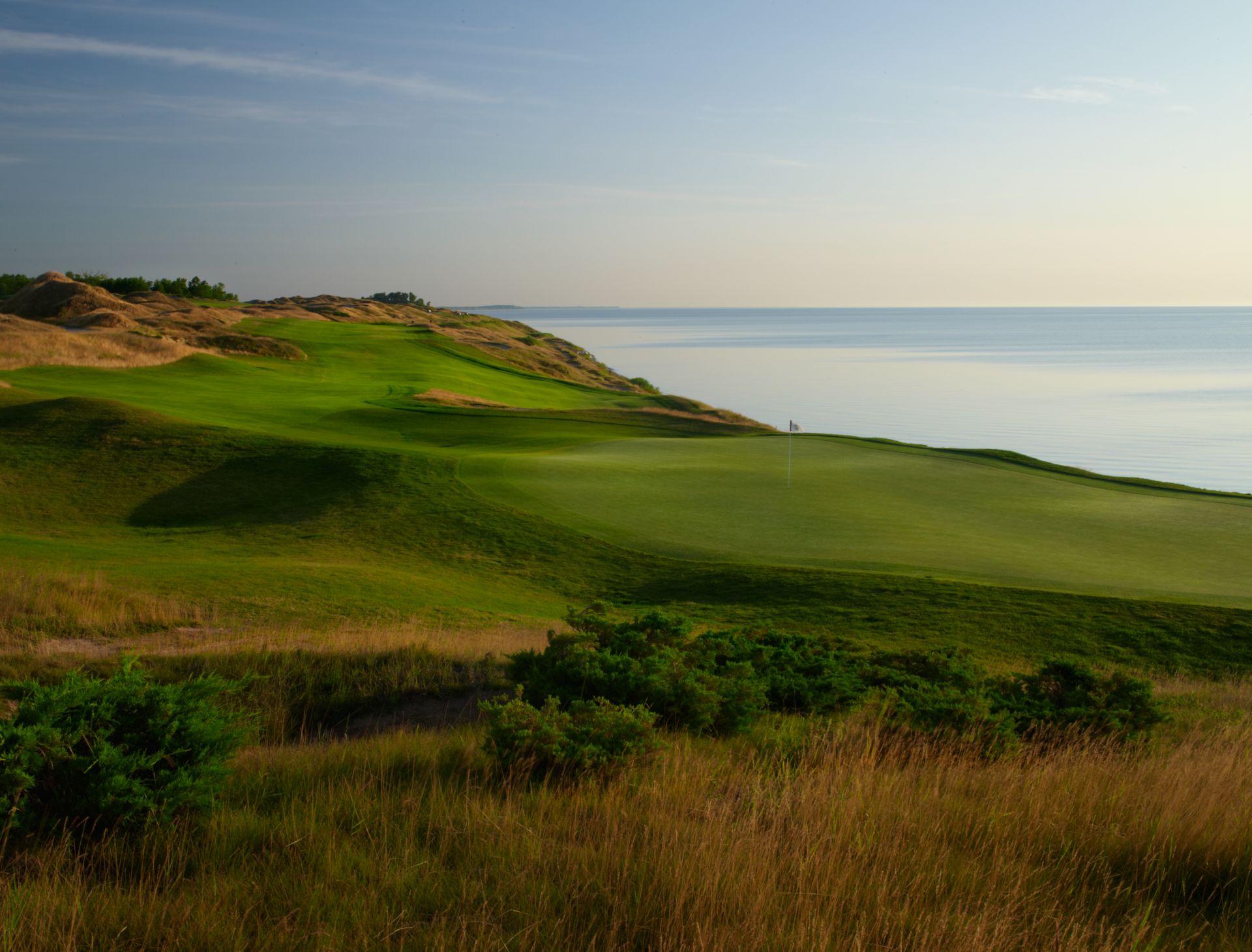 Scenic golf course overlooking Lake Michigan